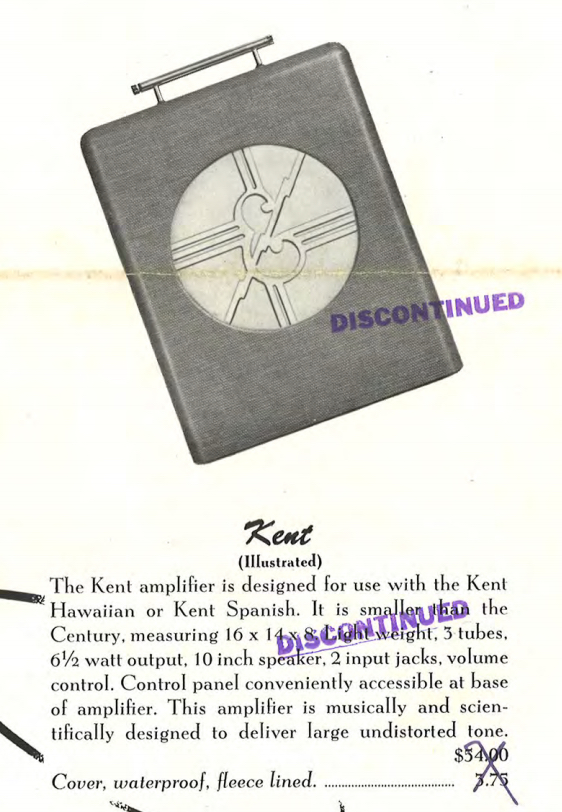 1949 catalog Kent Amplifier