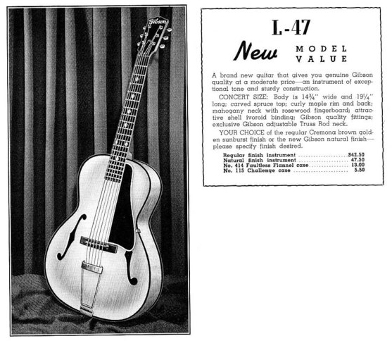 Gibson 1940 supplement cat L47