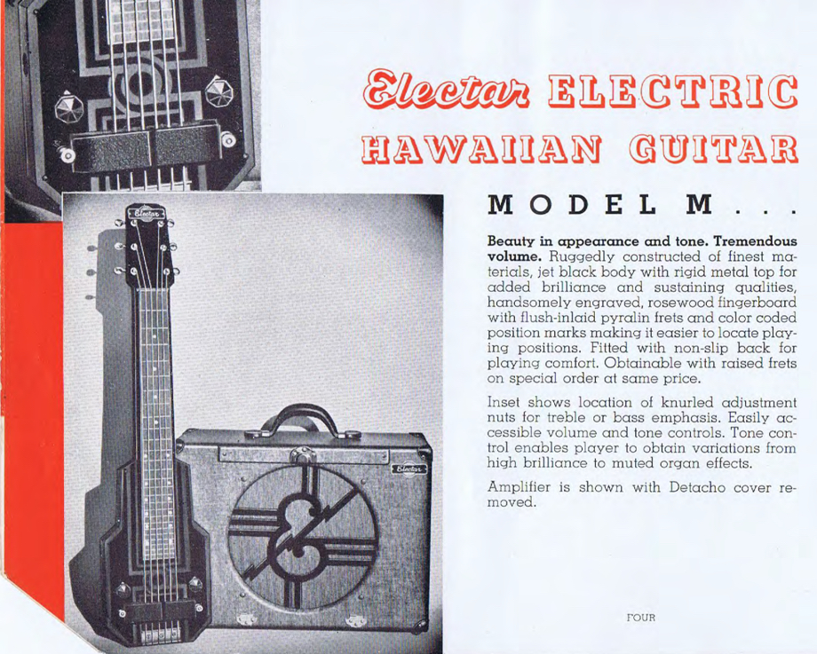 1937 Electar Catalog Model M Hawaiian